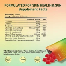 Miriyalyad [Tanning Gummies] Natural Tanning Supplement With Astaxanthin Lycopene & BetaCarotene Supports Radiant Light Beige - 1PCS - 查看 10