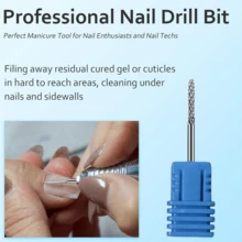 1pc Professional Carbide Nail Drill Bit Electric Nail File Nail Tool Cuticle Remover Grinding Head - Blue - View 3