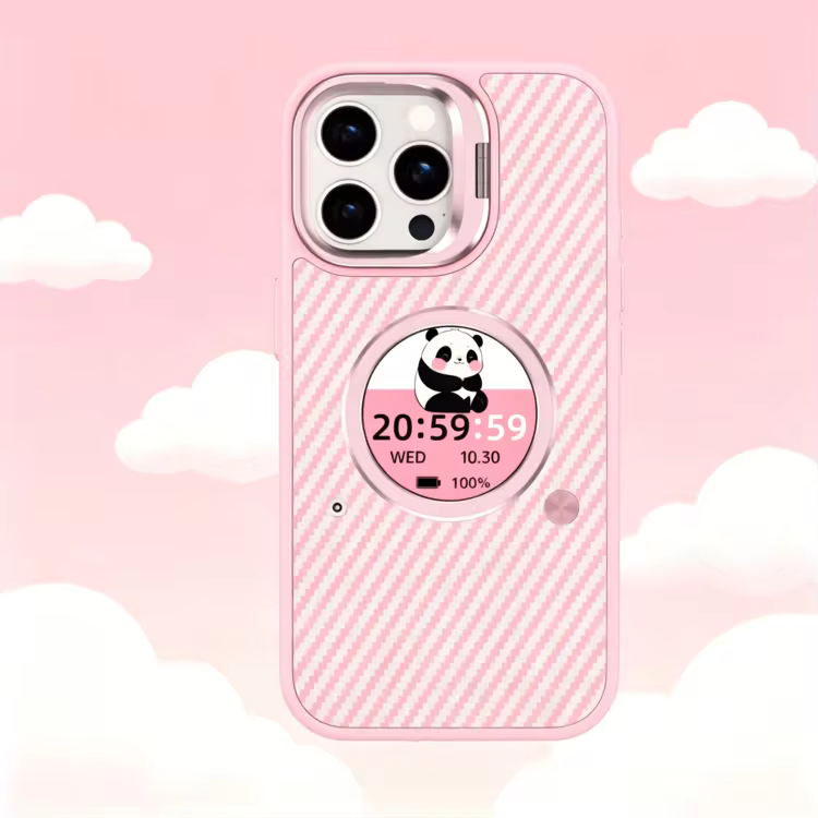 智慧動態視窗手機殼，內建 300mAh 電池，可自定義視窗，多功能顯示，時尚保護殼，相容於 16/17 Pro/Pro Max - 查看 17