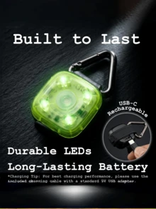 This Rechargeable LED Dog Safety Light Is Perfect For Nighttime Walks. It Can Be Clipped To A Collar, Harness, Or Leash, Providing High Visibility, Is Waterproof, And Comes With A USB-C Port. - Multicolor - View 12