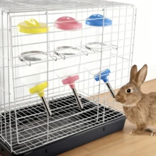 1pc Hamster Automatic Water Dispenser Large Belly 60/500ml Ball Spring Rabbit Automatic Water Feeder Small Pet Hanging Leak-Proof Water Bottle Random Color - A - View 5