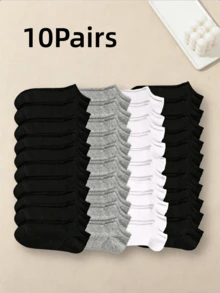 1/5/10/15/30/40 Pairs Unisex Kids & Adults Couple Sports Socks, Invisible Boat Socks, Spring/Summer Holiday Gift, Women & Men Multi-Functional Comfortable Minimalist Casual Short Socks, Suitable For Spring/Summer Wear - Multicolor - View 13