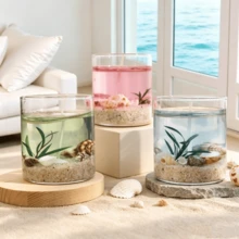 1pc/Box, Ocean-Themed Micro Landscape Scented Candle, Deep Sea Texture, Decorated With Seashells And Seaweed, Helps Create Relaxing Bedroom Ambiance, Healing Home Decor, Birthday/Housewarming Gift - 1PC - View 9