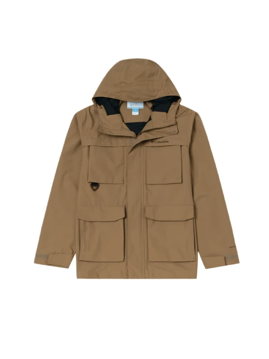 Columbia Men's Hooded Sports Jacket, Outdoor Hiking & Commuting Waterproof Coat With Multiple Pockets - Earthy Yellow - View 1