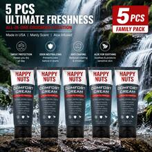 Free Shipping- HAPPY NUTS Men's Self Care Comfortable Deodorizing Cream Skincare Products: Scratch Resistant, Sweatproof, Odorous, Aluminum Free Men's Deodorizer, Exclusive Skin Care, Suitable For Men's Personal Parts 3.4 Oz ,Korean Skincare Products - 5pcs - 查看 1