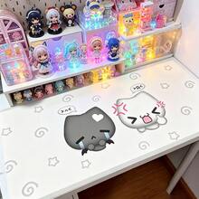 Pelindung Alas Meja Kulit Layar Penuh Motif Polka Dot Bintang Not Musik Tetesan Hujan Anime Jepang Malaikat Y2K Alas Mouse Lucu Alas Meja Kantor Tahan Air Anti Selip PU Alas Meja - View 13