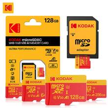 Kodak 32GB C10 Micro SD卡 64GB 128GB 高速 100MB/S U3 V30 Class10 Micro SD卡 256GB 512GB 附轉接卡 Mini TF卡 用於相機電腦手機 - 查看 1