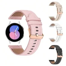 20mm 優雅合成皮革手錶錶帶，玫瑰金錶扣，相容於 GT3/3 Pro/GT2、Galaxy Watch 7/6/5/4、Gear S2、Forerunner 165/158/245/645、Vivoactive 5/3 及 GTS 4/Bip 3Pro，女性與女孩適用智慧手錶錶帶配件 - 20mm - 查看 13