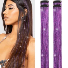 2/4/8pcs 20-Inch Glitter Hair Clips, Hair Pins, Hair Ties Set, Party Festival Fairy Hair Accessories For Women - Multicolor - View 30