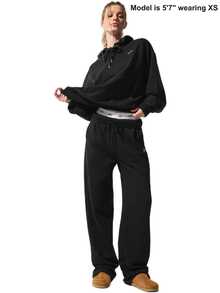 Alo Yoga Accolade Straight Leg Sweatpant Black (Unisex) - Black - View 4