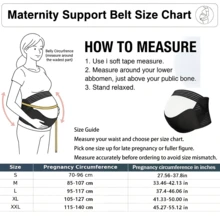 Maternity Support Belt, Adjustable Breathable Pregnant Belly Band With Cushion, Cushioned Abdominal Band To Ease Back & Hip Pain For Pregnant Women - 黑色 - 查看 6