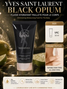 YSL Black Opium Body Lotion 50ml, Woody Scent, Lightweight Milky Texture Absorbs Quickly Without Being Greasy, Leaving Skin Soft, Smooth, And Radiant. Suitable For All Skin Types And Daily Care. - Black Opium Body Lotion - View 2