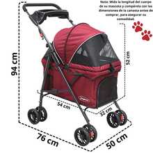 Joykoo Pet Strollers - Red - View 4