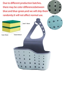 1 buah Keranjang Pengering Gantung Wastafel Silikon dengan Tali yang Dapat Diatur, Cocok untuk Menyimpan Spons dan Kain Lap, Pengatur Dapur yang Ideal - Satu ukuran cocok untuk semua - View 10