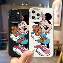 Disney Minnie Mouse Phone Case - Adorable Minnie Mouse Protective Cover With Teddy Bear, Blue Dress & Pink Sneakers, Sweet Cartoon Design, Compatible With IPhone 17/16/15/14/13/12/11 Pro & Galaxy S25/S24/S23/S22, Ideal For Birthdays, Holidays, Graduation Gifts For Family, Friends, Classmates. - trắng - Xem 4