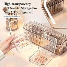 Wearable Nail Storage Box, Transparent PET Acrylic Nail Art Storage Box With 12 Mini Storage Boxes, Dust-Proof Nail Art Storage Box, Suitable For Fake Nails, Nail Salons And Home Use - Multicolor - View 8