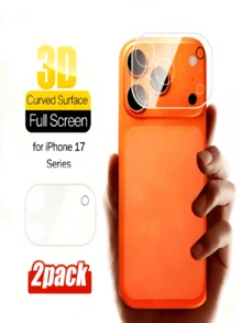 2pcs HD Camera Lens Protectors Compatible With IPhone 17 Pro Max 17 Air 16 Pro Max 17 16 16e 17e 15 14 13 12 11 Pro Max Plus Mini Ultra HD, Scratch Resistance, Easy To Install, Does Not Affect Night Shots, Case Friendly - Clear - View 1