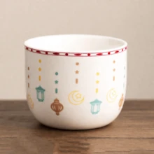 1pc 200ml Arabic Coffee Cup, Vintage Latte Cup, Creative Ramadan Host Cup, Home Lantern Star Moon Ceramic Tea Cup, Father's Day Gift, Mother's Day Gift, Gift For Friends, Eid Al-Fitr Gift For Colleagues, Eid Al-Adha Holiday Gift - Multicolor - View 14