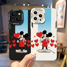 Disney Mickey Mouse Phone Case - Cheerful Mickey With Red Heart Balloon And Backpack, Cute Cartoon Design, Compatible With IPhone 17/16/15/14/13/12/11 Pro & Galaxy S25/S24/S23/S22, Ideal For Birthdays, Holidays, Graduation Gifts For Family, Friends, Classmates. - màu đen - Xem 4