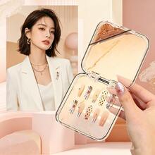 Wearable Nail Storage Box, Transparent PET Acrylic Nail Art Storage Box With 12 Mini Storage Boxes, Dust-Proof Nail Art Storage Box, Suitable For Fake Nails, Nail Salons And Home Use - Multicolor - View 6