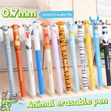 1pc/10pcs Super Cute Cartoon Animal Erasable Pens, Cartoon Animal Erasable Gel Pens, Thermosensitive Erasable Pens, Easy-To-Erase Erasable Pens, Cute Animal Shaped Heat Erasable Pens, Suitable For Daily Writing, Exam Preparation, Creative Stationery, Back To School Stationery, Holiday Gifts - Animal Pen - View 4