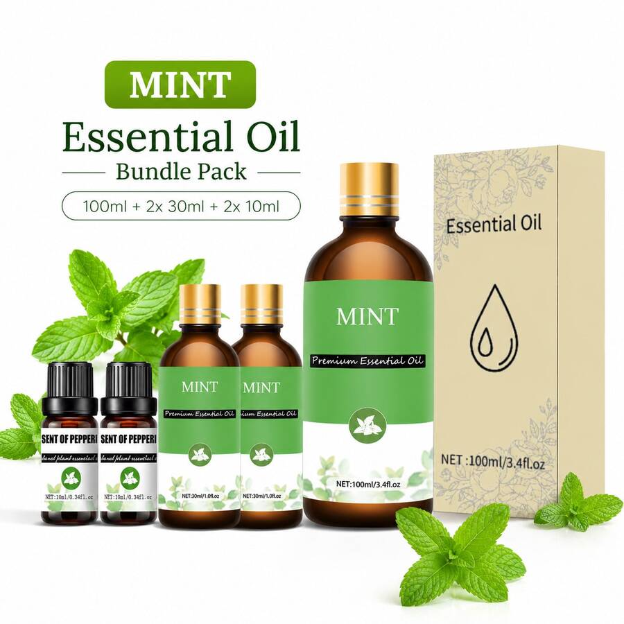 10ml/30ml 100%純淨薄荷精油 | 清新持久香氣,水溶性。適用於香氛擴香機、加濕器、汽車香氛、蠟燭、按摩、沐浴與護膚 - 薄荷 - 查看 1