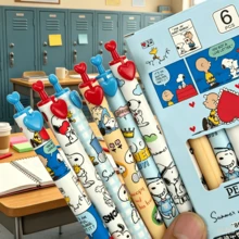 6 piezas de bolígrafos de gel temáticos, 6 paquetes de bolígrafos de punta fina de 0.5 mm para tareas, exámenes & regalos de vuelta a la escuela - A - Ver 4