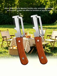 2pcs/1pc Multifunctional Heavy Duty Stainless Steel Vegetable Peeler And Slicer, With Scallion Cutter, Featuring Straight Blade And Ergonomic Non-Slip Handle Kitchen Tool, Home Cooking - Multicolor - View 8