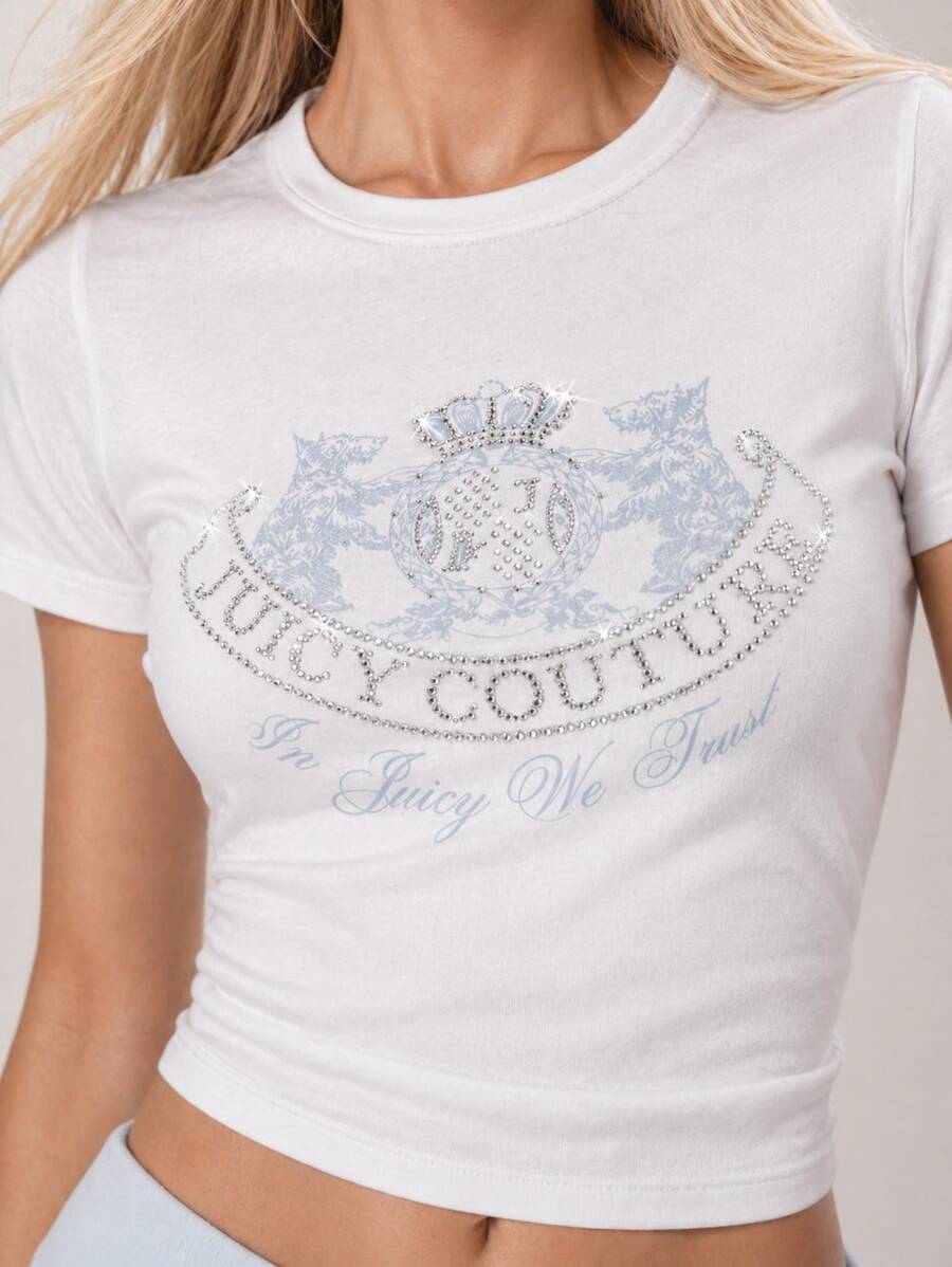 Juicy Couture Women's T-Shirts White - trắng - Xem 1