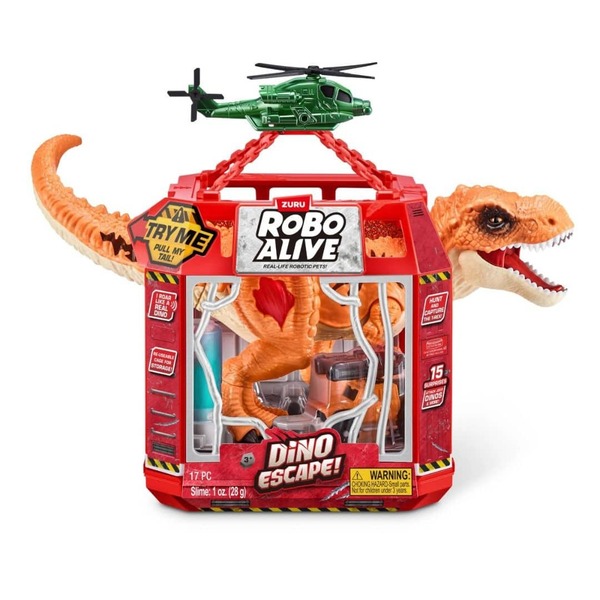Robo Alive Dino Escape, Robotic Light Up, Vehicles With Firing Weapons, Storable, Giftable, Ages 3+ By ZURU