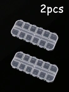 12/28/56 Pcs Transparent Jewelry Box, Multi-Functional Storage Box, Jewelry Organizer Box, Plastic Storage Box, Transparent Compartment Jewelry Storage Box, Suitable For Storing Jewelry, Craft Beads, Cosmetics, Accessories, Nail Art Supplies, Diamonds, Screws And Tools, Handicraft Supplies, Compartment Design, Suitable For Home Use, Valentine's Day Gift, Back To School Gift - White - View 19