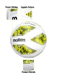 1PC, Size 5 Soccer Ball, Beautiful Color And Exquisite Pattern Design, Suitable For Individual Training And Team Matches, Basic Style, PVC Material, Machine-Stitched Material, Soft And Comfortable Feel, Indoor And Outdoor Use - Yellow - View 5