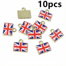10pcs 15x16mm Enamel National Flags Of Countries Charms Pendant DIY Jewelry Making Accessories For Necklace Earrings Bracelet - National Flag - View 9