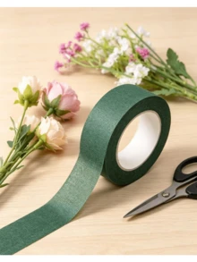 6 Rolls Green Floral Tape, Dark Green Waterproof Floral Tape Suitable For Fresh Flowers, Floral Arranging, Flower Bouquets, Wedding Bouquets, Floral Crafts And DIY - Light Green - View 2