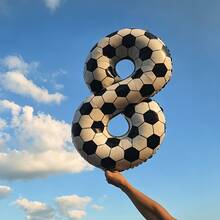 1pc 40 Inch Football Number Aluminum Foil Balloon, Number 0-9 Large Sports Event Decoration, Football Theme Party Celebration, Birthday, Wedding, Father's Day, Graduation Party Decoration Balloon, Suitable For Football Event Theme Birthday Party Background Decoration - View 11