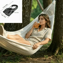 Outdoor Hunting Camping Tent Accessories 2.9in*1.6in*0.67in Size Camping Tarp Windproof Rope Tent Rope Tightener Self-Locking Binding Tightener Aluminum Alloy Automatic Tightening Buckle Suitable For 0.16in*0.24in Size Rope - Black - View 3