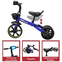 Joykoo Evolutionary Tricycle For Children 360 Rotating Seat With Light And Sound - Blue - View 5