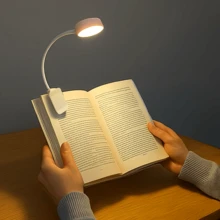 【便攜式 LED 閱讀燈】1件可調亮度夾式書燈－便攜式 LED 閱讀燈，適用於床邊、書桌、旅行使用－完美適用於書籍、平板電腦、手機－理想的學習、工作、夜間使用學習助手，現代設計，輕量化設計，便攜式燈 - 彩色 - 查看 2