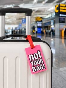 Etiqueta de equipaje de goma suave de PVC creativa, etiqueta de identidad de maleta estilo tarjeta de embarque de dibujos animados, etiqueta de bolsa de viaje anti-pérdida, accesorio de equipaje portátil y duradero - Multicolor - Ver 8