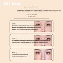 Barra de Contorno de Doble Punta JILL LEEN, Combina Funciones de Sombra Facial y Corrector de Iluminación, Define Precisamente el Contorno de la Nariz y el Perfil Lateral, Diseño Ligero y Portátil, Adecuado para Viajes y Uso Diario - Sérum facial de doble punta G01 - Ver 5