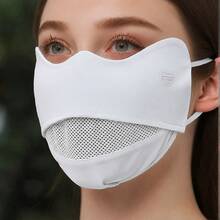 Summer Breathable Mask, 3D Stereoscopic Design - Lightweight, Windproof, UV Protection, Suitable For Cycling, Hiking And Outdoor Activities. Machine Washable Outdoor Protective Gear | Facial Contour Comfortable Mask | Knitted Texture Mask - Multicolor - View 9