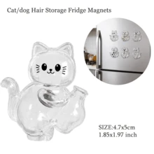 Cute Cat Whisker Saver Fridge Magnet, Transparent Acrylic Pet Hair Storage Capsule Magnetic Pet Memorial Storage Box, Cat Shaped Fridge Decoration, Handmade Pet Memorial Collection Container, Unique Memorial Gift For Cat Moms And Dads - Multiple Styles - View 41