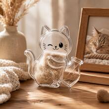 Cute Cat Whisker Saver Fridge Magnet, Transparent Acrylic Pet Hair Storage Capsule Magnetic Pet Memorial Storage Box, Cat Shaped Fridge Decoration, Handmade Pet Memorial Collection Container, Unique Memorial Gift For Cat Moms And Dads - Multiple Styles - View 3