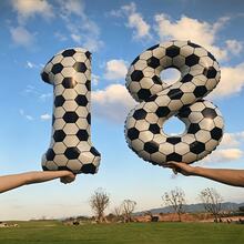 1pc 40 Inch Football Number Aluminum Foil Balloon, Number 0-9 Large Sports Event Decoration, Football Theme Party Celebration, Birthday, Wedding, Father's Day, Graduation Party Decoration Balloon, Suitable For Football Event Theme Birthday Party Background Decoration - View 7