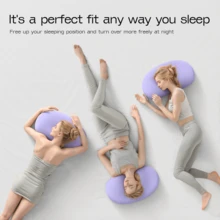 1pc Soft Cloud Pillow, Memory Foam Neck Pillow, All-Season Breathable Ice Silk Bed Pillow, Silky Cool, Contoured To Head Shape, Effectively Relieves Neck Pressure - Multiple Colors Available - Purple - View 5