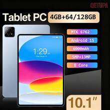 Qetupa 10.1英寸平板电脑，4GB+64/128GB，8GB+256GB，Android 15系统，MTK6762八核2.0GHz处理器，高清(1280x800)触摸屏，5MP+13MP双摄像头，6000mAh电池，支持512GB扩展，无SIM卡槽，适合作为礼物（不含适配器） - 藍色 - 查看 1