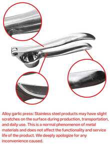 1 Piece Multifunctional Aluminum Alloy Garlic Press, Manual Garlic And Ginger Crusher, Kitchen Utensils, Easy To Use, Sturdy Structure, No Electricity Required, Manual Garlic Chopper For Garlic, Chili, Onion, Salad, Kitchen Tool - Multicolor - View 11