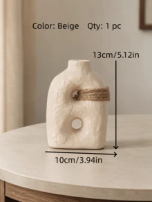 1 pièce ou 3 pièces/set Vase de style nordique vintage avec texture de corde, couleur crème. Décoration de maison pour le salon, la chambre, le balcon. Cadeau pour la petite amie, cadeau d'hiver - Multicolore - Voir 17