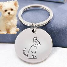 Lightweight Pet Pendant Collar Accessory, Ultra-Thin Stainless Steel Pet Charm Dog Tag Identity Label, Lightweight Pet Collar Accessory, Simple And Not Bulky, Daily Travel Companion, Urban Family Pet Commute Accessory - Multicolor - View 12