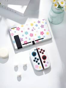 1個可愛雛菊花紋 Switch 2025 保護殼，相容於 Switch OLED/Switch NS，Switch 遊戲主機保護套，電池增強版遊戲主機配件保護套，給 SWITCH 玩家的最佳禮物 - 彩色 - 查看 4